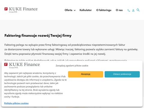 Kuke-finance.pl faktoring MSP