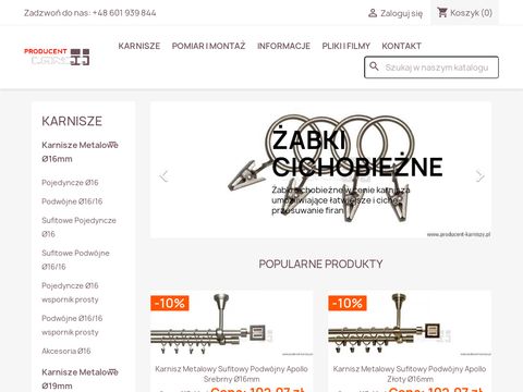 Producent-karniszy.pl sklep z karniszami metalowymi