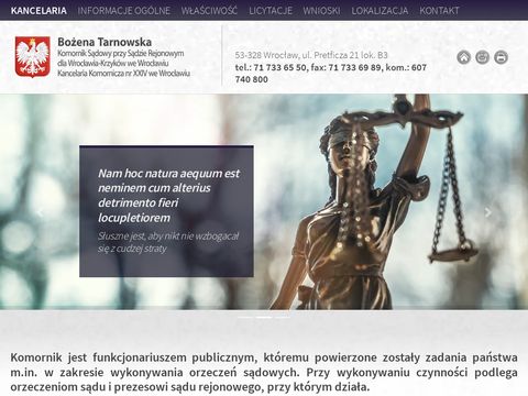 Wroclaw-komornik.com.pl Bożena Tarnowska