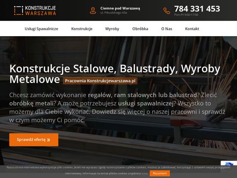 Konstrukcjewarszawa.pl obróbka stali