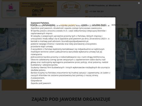 Zajazdpodjaworem.pl dom weselny Pruszków