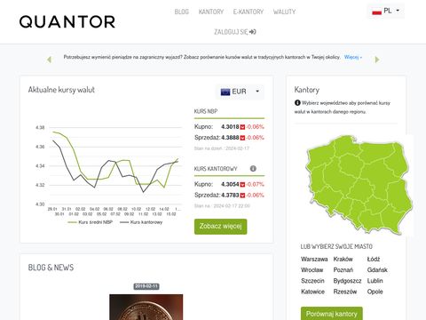 Quantor.pl - porównywarka kantorów wymiany walut