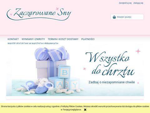Zaczarowane-sny.pl ubranka do chrztu i dodatki