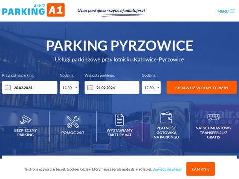 Parkinga1pyrzowice.pl lotnisko