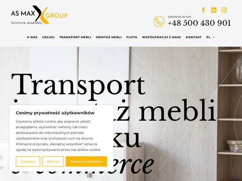 Asmaxgroup.com - transport mebli Francja