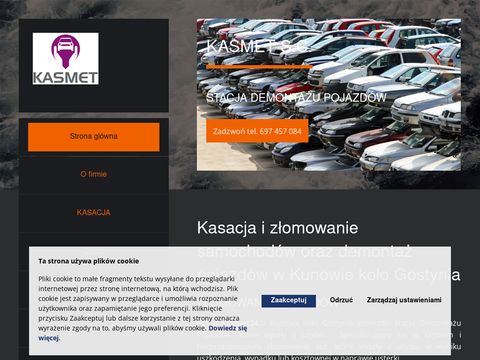 Kasmet24.pl demontaż pojazdów