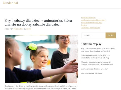 Kinderbal.bialystok.pl animator zabaw dla dzieci