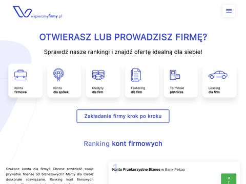Wspieramyfirmy.pl ranking kont firmowych