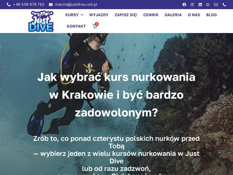 Justdive.com.pl nurkowanie Kraków