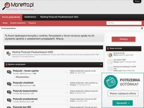 Monetto.pl forum pożyczkowe kredyty, chwilówki
