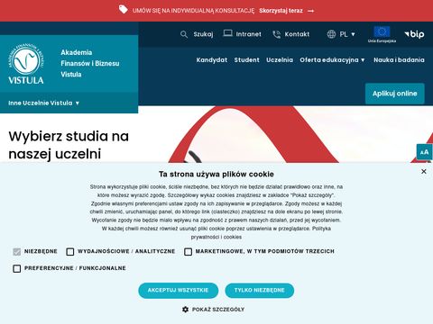 Vistula.edu.pl grupa uczelni najlepsze studia