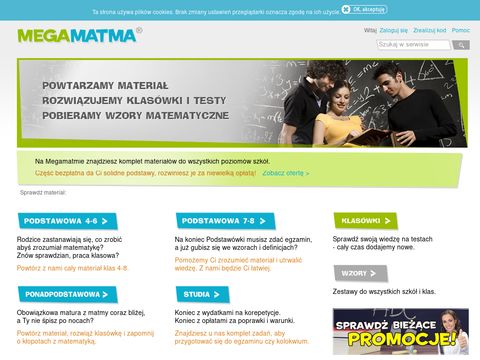 Megamatma.pl - klasówki egzaminy maturalne