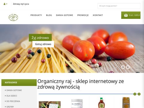 Organicznyraj.pl sklep ze zdrową żywnością