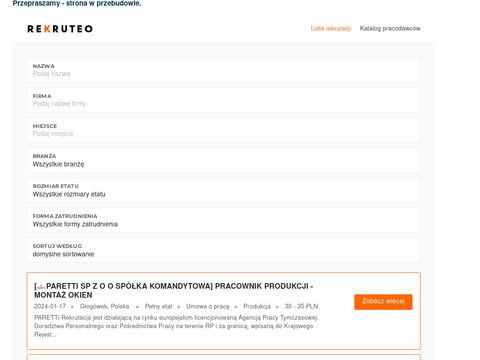 Rekruteo.pl - oferty pracy