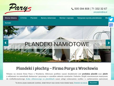 Parys Paweł Rypl plandeki na przyczepy Wrocław